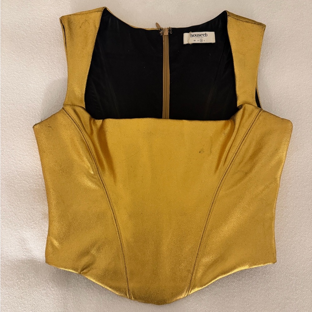 House of CB Gold Corset Top